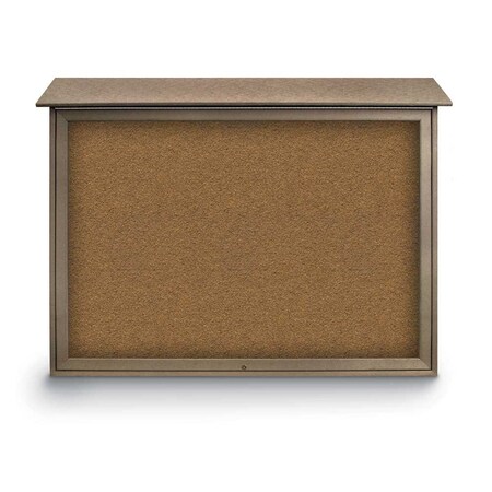 United Visual Products Indoor Enclosed Combo Board, 42"x32", White Frame/Green & Burgundy UVCB4232W-GREEN-DBURGU